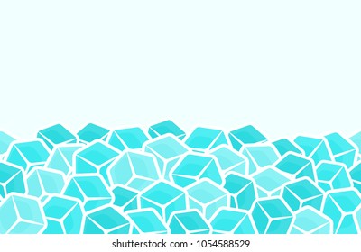 Ice Cubes, Seamless Vector Pattern