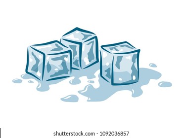 ice cubes summer (Vector)