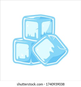 Plantilla de diseño vectorial de cubos de hielo