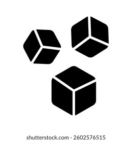 ice cubes vector icon color editable