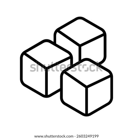 ice cubes vector icon color editable