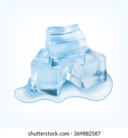 Ice cubes. Vector icon. EPS10