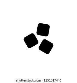 ice cubes vector icon. ice cubes sign on white background. ice cubes icon for web and app
