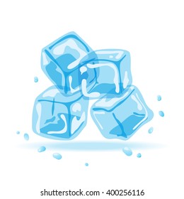 Ice cubes, vector illustration