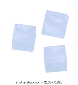 Ice cubes vector stock illustration. Isolated on a white background.