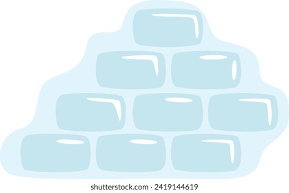 Ice Cubes Wall Vector Ilustración