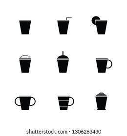 ice cup black white vector