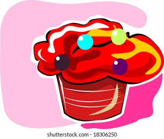  ice crÃ¨me in cup in decoration	