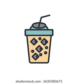 ice cup icon collection .design style with background