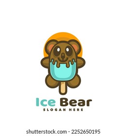 Ice cute bear cartoon design 