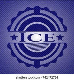 Ice with denim texture