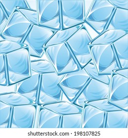 Ice design over blue background, vector illustration