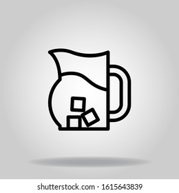 ice dispenser icon with black line style
