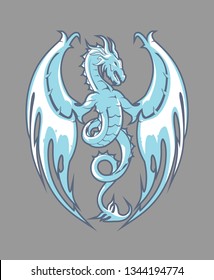 Ice Dragon Emblem, Fantasy Illustration