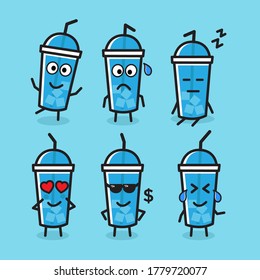 Ice Drink Cute Character More Emoticon