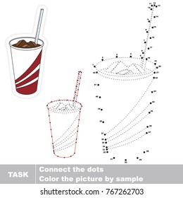 Ice Drink. Dot to dot educational game for kids.