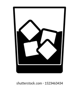 ice drink glass icon vector