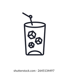 ice drink icons isolated on White Background. Flat style design