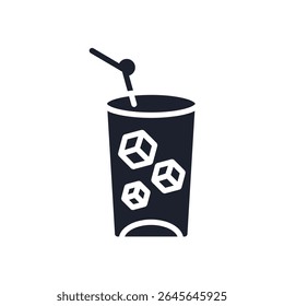ice drink icons isolated on White Background. Flat style design