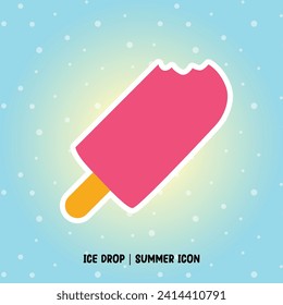 ice drop summer icon miami color style