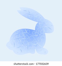Ice Easter Bunny card
