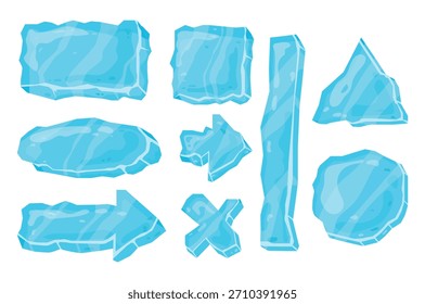 ice element vector illustration, winter, poles