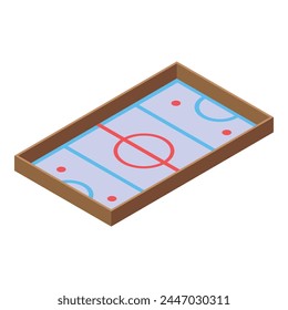 Ice field icon isometric vector. Hockey sport. People stadium
