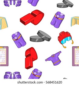 Ice fight pattern. Cartoon illustration of ice fight vector pattern for web