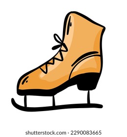 ice figure skate icon vector illustration. Winter sport skates icons. figure skates ready for your design on a white background. Elements for the image of a ski resort, mountain entertainment
