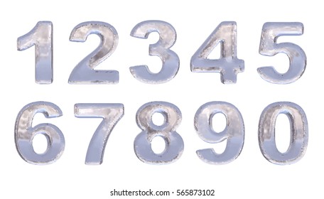Ice figures on a white background