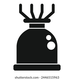 Ice fishing burner icon simple vector. Lake man. Polar activity fisher activity