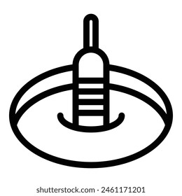 Ice fishing float icon outline vector. Hole fisherman. Winter lake