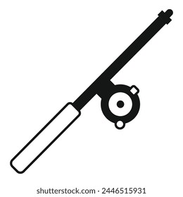 Ice fishing rod icon simple vector. Camping sport. Vacation fun holiday