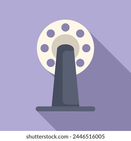 Ice fishing rod wheel icon flat vector. Season camping. People activity