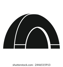 Ice fishing tent icon simple vector. Day season sport. Event festival outdoor