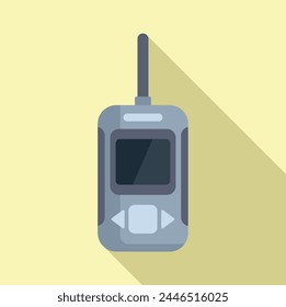 Ice fishing walkie talkie icon flat vector. Activity bait. Nature sport landscape