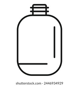 Ice fishing water flask icon outline vector. Snow nature. Sport outdoor holiday
