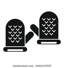 Ice fishing winter gloves icon simple vector. Sport outdoor. Nature season cold