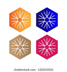Ice Flake Logo, editable and printable perfect for use in a wide range of new media templates: Web Marketing Agency, Social Media Services Showcase, Online Marketing Apps, and Web.