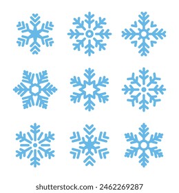 Ice flakes snowflake flake winter christmas snowflakes vector illustration