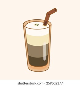 ice floating coffee theme elements