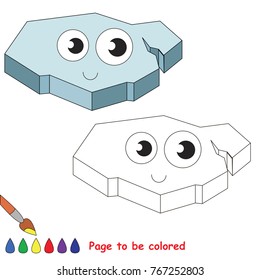 Ice Floe funny to be colored, the coloring book for preschool kids with easy educational gaming level.