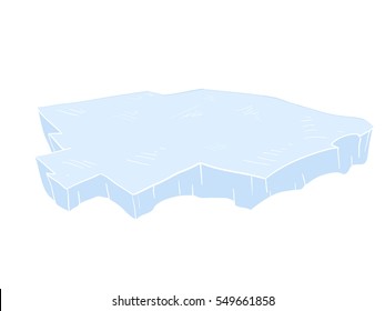 Ice Floe Icon Symbol Design. Winter vector illustration isolated on white background.