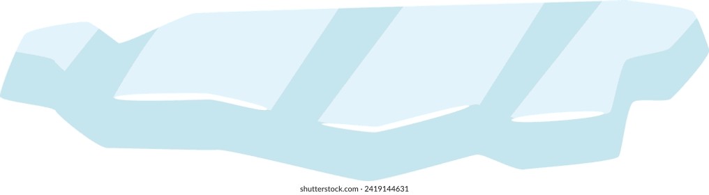 Ice Floe Icon Vector Illustration