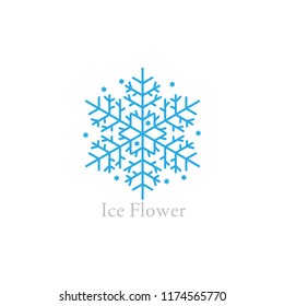ice flower symbol logo vector