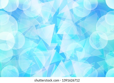 Ice geometry summer background blue