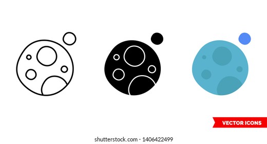Ice giant icon of 3 types: color, black and white, outline. Isolated vector sign symbol.
