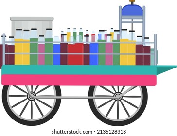 Ice gola machine, illustration, vector on a white background.