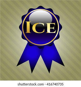 Ice golden emblem or badge