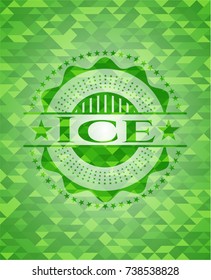 Ice green mosaic emblem